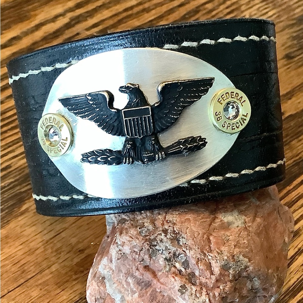 Leather cuff, up to 6 3/4” wrist